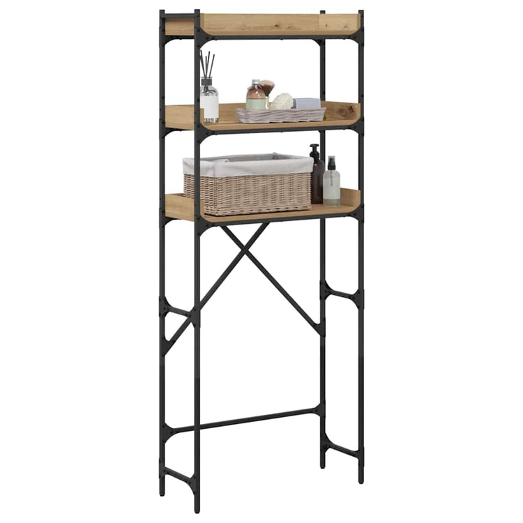 Vidaxx étagère pour machine à laver chêne artisanal 67 x 25 x 163 cm bois d'ingénierie