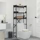 Vidaxx étagère pour machine à laver noir 0ak 67 x 25 x 163 cm bois traité