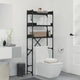 Vidaxx étagère pour machine à laver noir 0ak 67 x 25 x 163 cm bois traité
