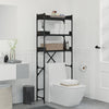 Vidaxx étagère pour machine à laver noir 0ak 67 x 25 x 163 cm bois traité