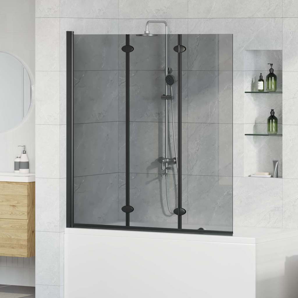 Paroi de douche Vidaxx noir 130 x 138 cm verre ESG et aluminium