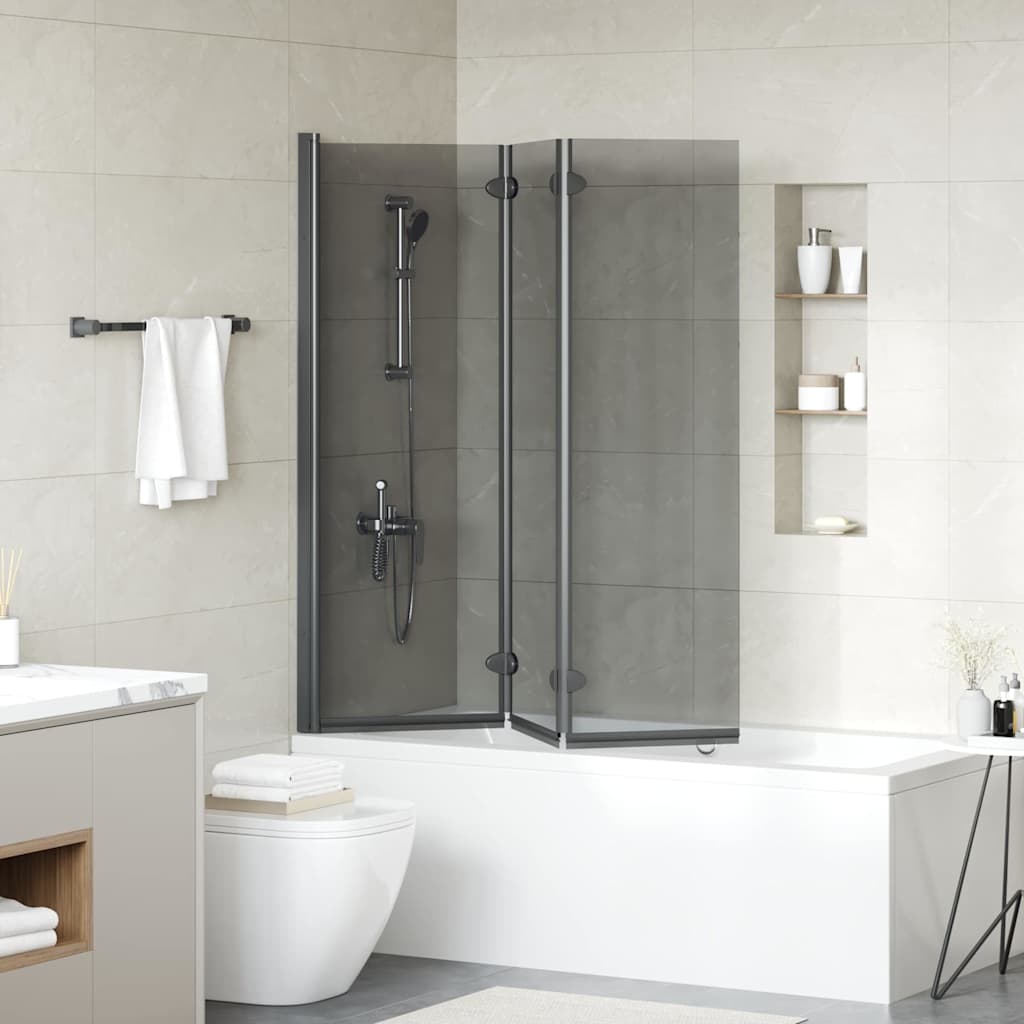 Paroi de douche Vidaxx noir 130 x 138 cm verre ESG et aluminium
