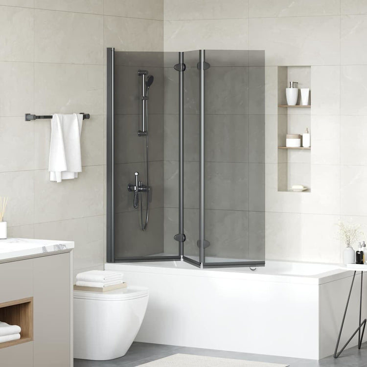 Paroi de douche Vidaxx noir 130 x 138 cm verre ESG et aluminium