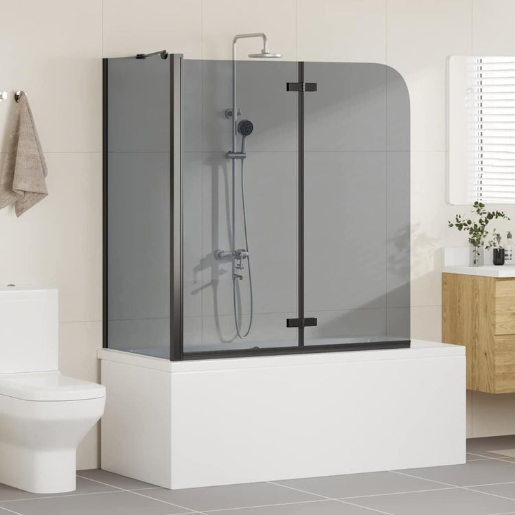 Paroi de douche Vidaxx noir 120 x 68 x 130 cm verre ESG et aluminium