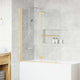 Paroi de douche Vidaxl or 120 x 140 cm verre ESG et aluminium