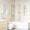Paroi de douche Vidaxl or 120 x 140 cm verre ESG et aluminium