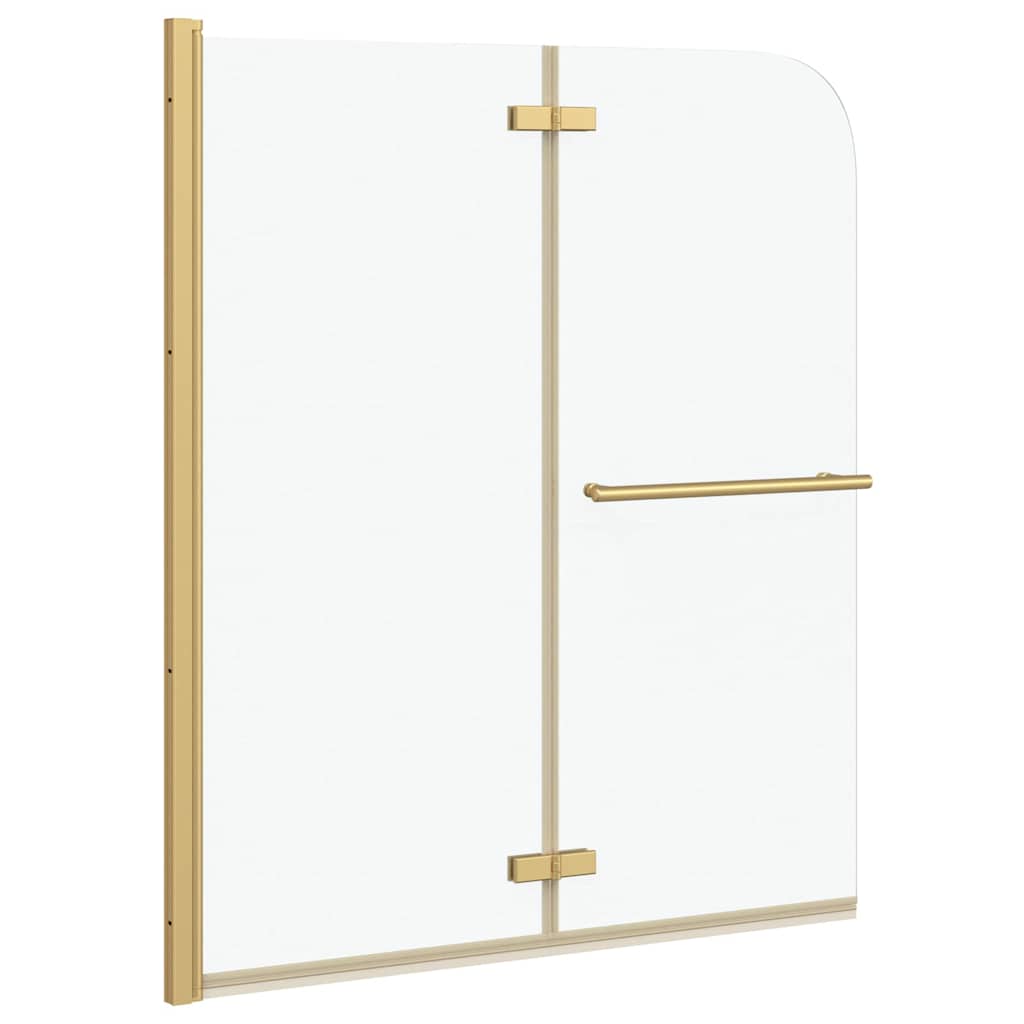 Paroi de douche Vidaxl or 120 x 140 cm verre ESG et aluminium