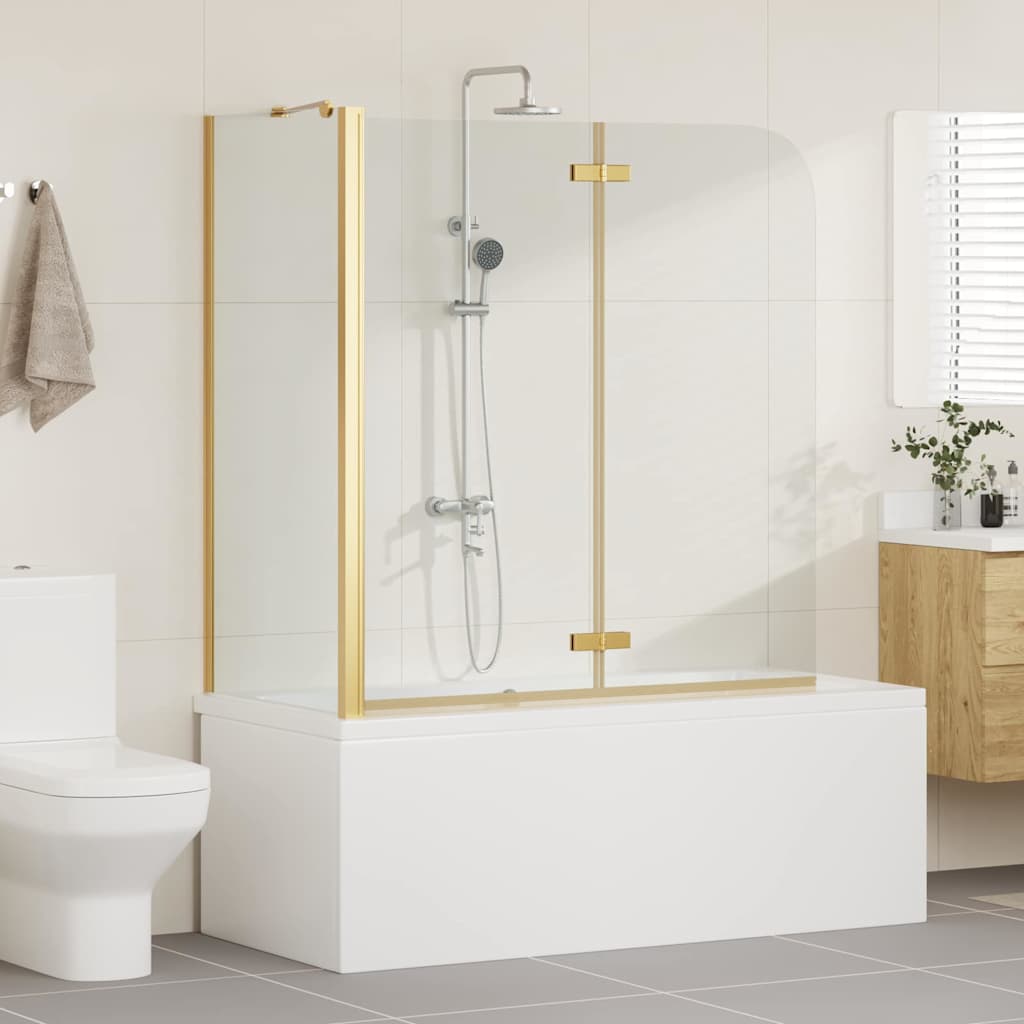 Paroi de douche Vidaxx or 120 x 68 x 130 cm verre ESG et aluminium