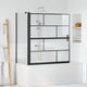 Paroi de douche de bain VidaXL noir et transparent 116 x 68 x 128 cm