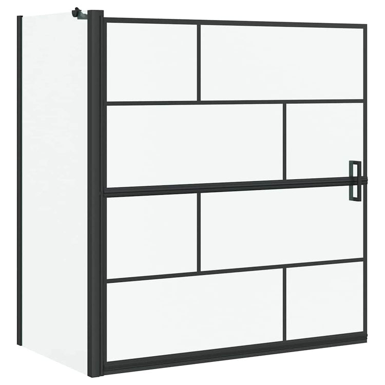 Paroi de douche de bain VidaXL noir et transparent 116 x 68 x 128 cm