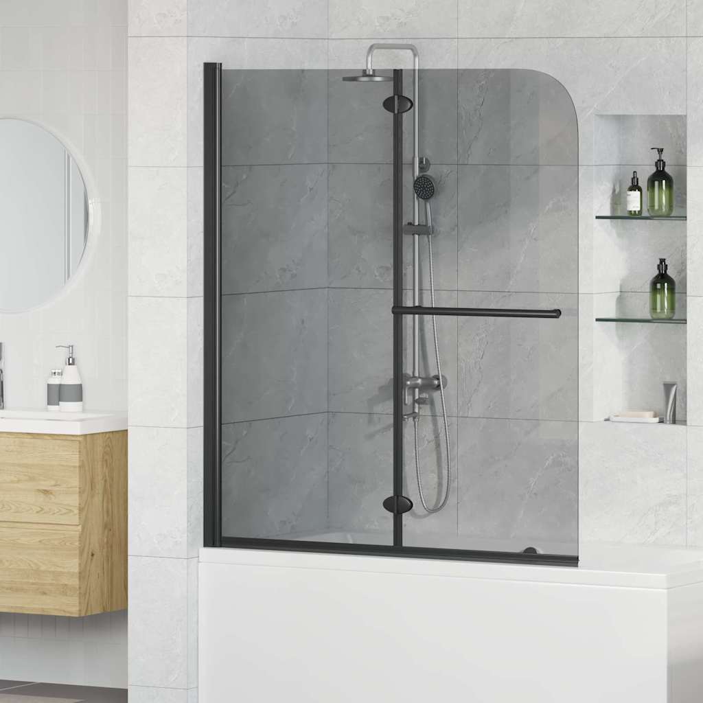Cabine de douche Vidaxx noire 95 x 140 cm verre ESG et aluminium