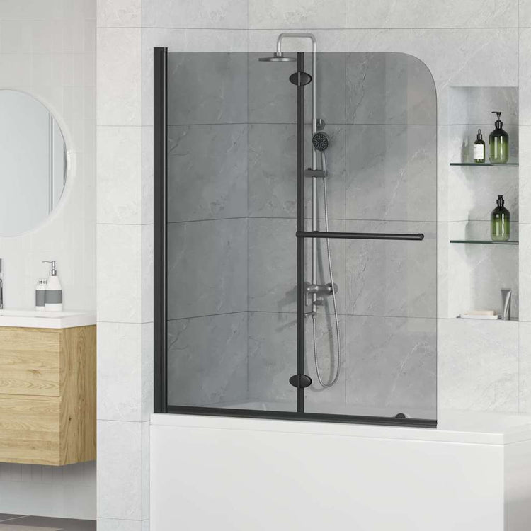 Cabine de douche Vidaxx noire 95 x 140 cm verre ESG et aluminium
