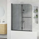 Cabine de douche Vidaxx noire 95 x 140 cm verre ESG et aluminium