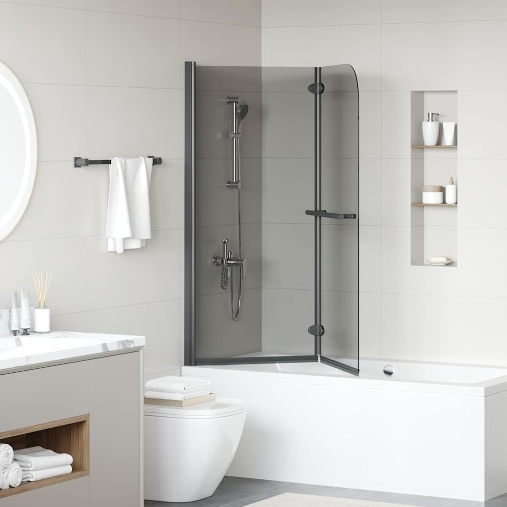 Cabine de douche Vidaxx noire 95 x 140 cm verre ESG et aluminium