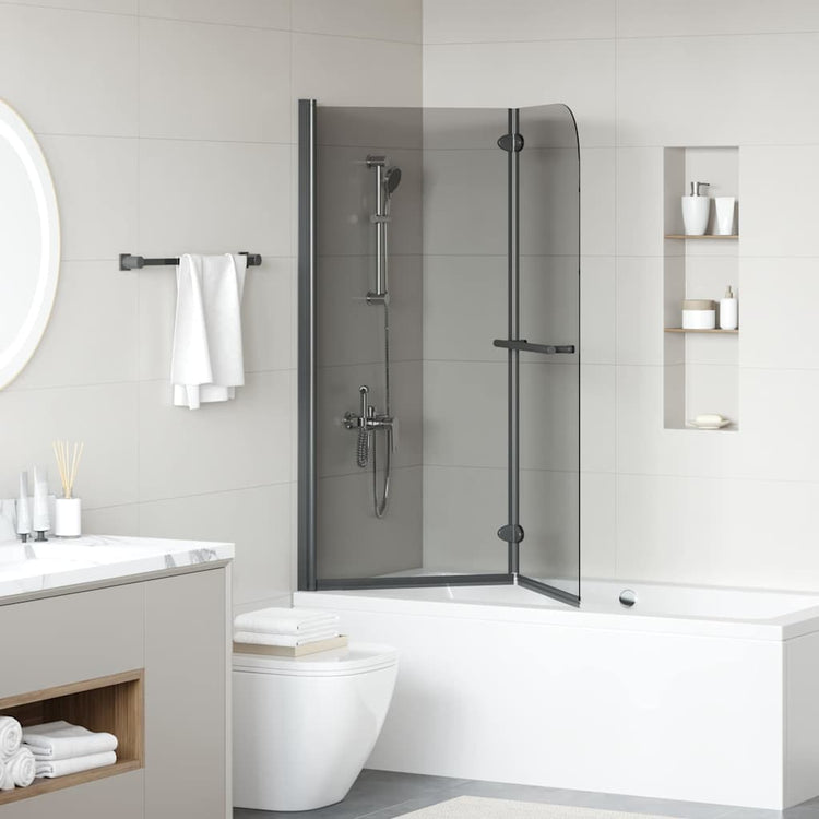 Cabine de douche Vidaxx noire 95 x 140 cm verre ESG et aluminium