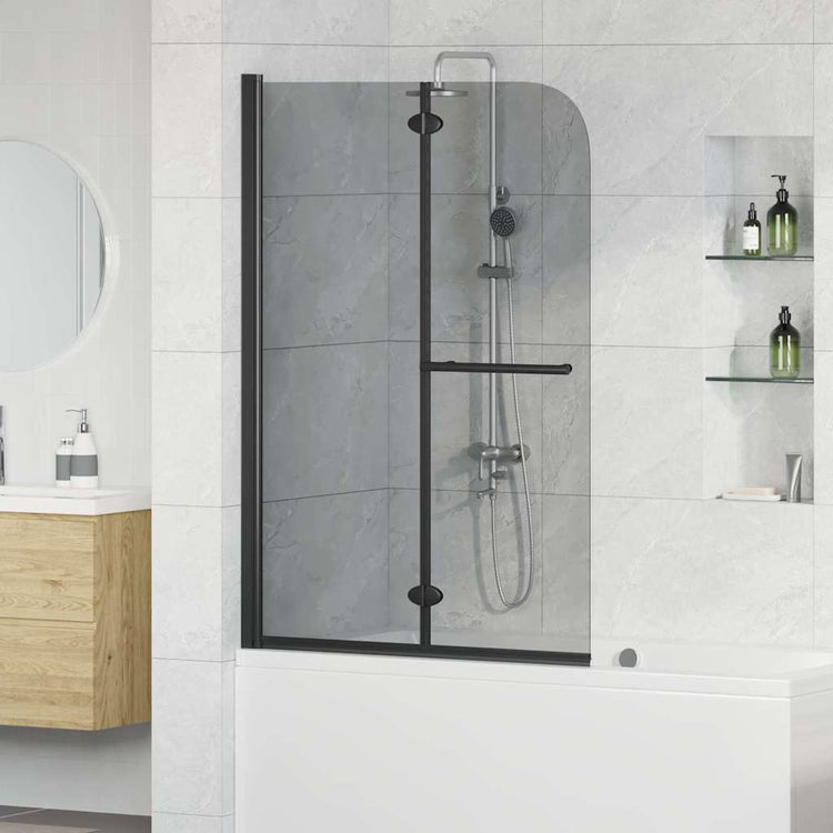 Paroi de douche Vidaxx noir 120 x 140 cm verre ESG et aluminium