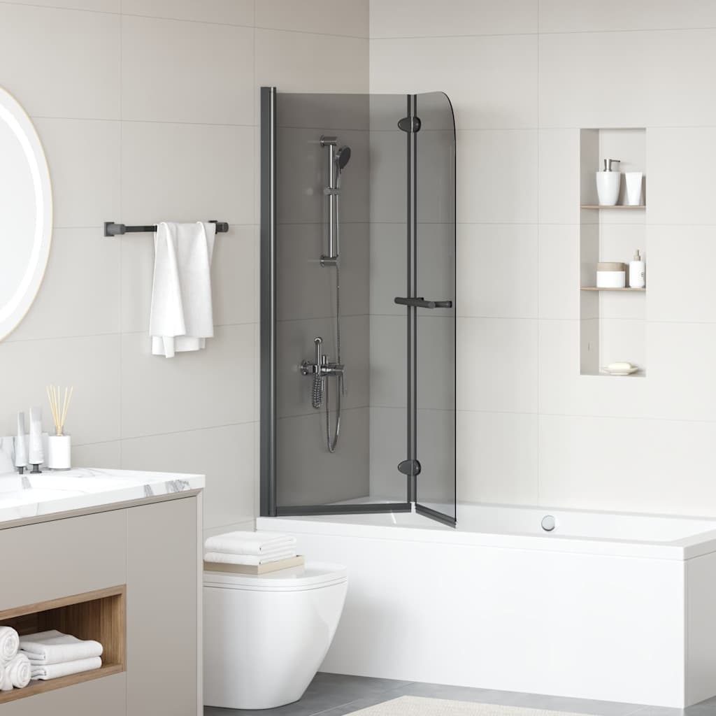 Paroi de douche Vidaxx noir 120 x 140 cm verre ESG et aluminium