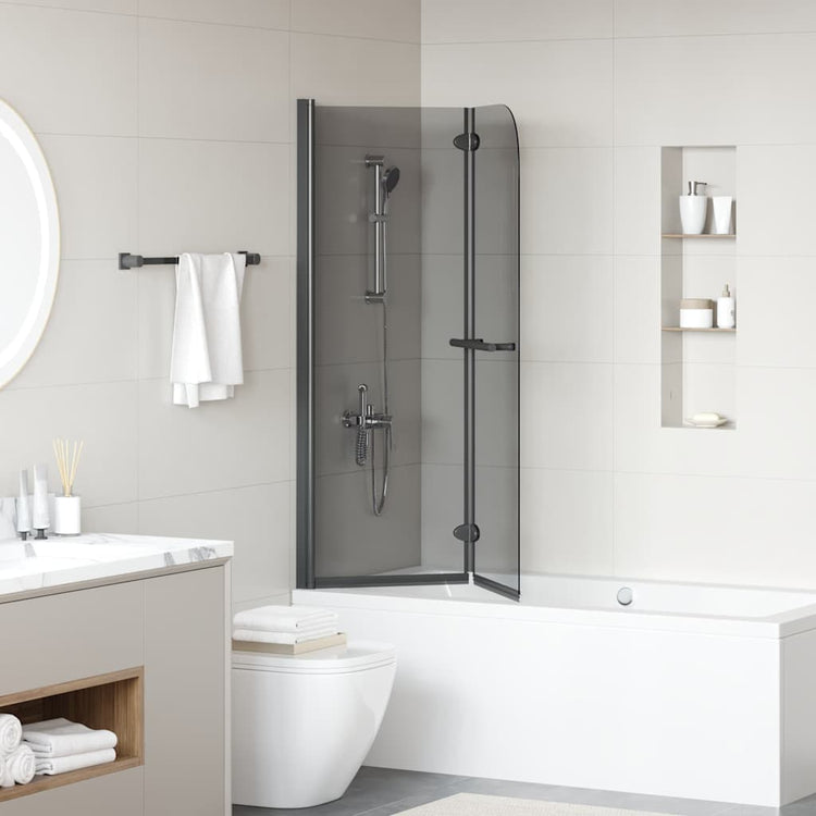 Paroi de douche Vidaxx noir 120 x 140 cm verre ESG et aluminium