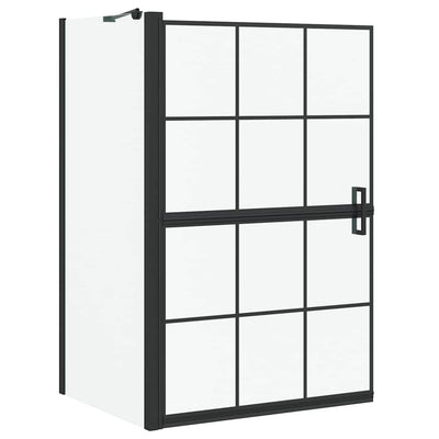 Paroi de douche de bain VidaXL noir et transparent 116 x 68 x 128 cm