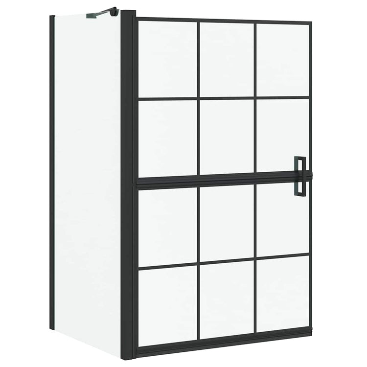Paroi de douche de bain VidaXL noir et transparent 116 x 68 x 128 cm