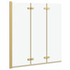 Paroi de douche Vidaxl or 130 x 138 cm verre ESG et aluminium