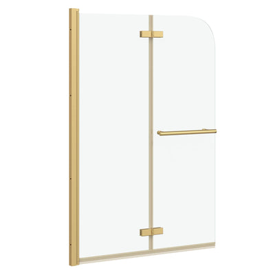 Paroi de douche Vidaxl or 95 x 140 cm verre ESG et aluminium