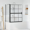Paroi de douche de bain VidaXL noir et transparent 116 x 68 x 128 cm