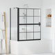 Paroi de douche de bain VidaXL noir et transparent 116 x 68 x 128 cm