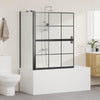 Paroi de douche de bain VidaXL noir et transparent 116 x 68 x 128 cm
