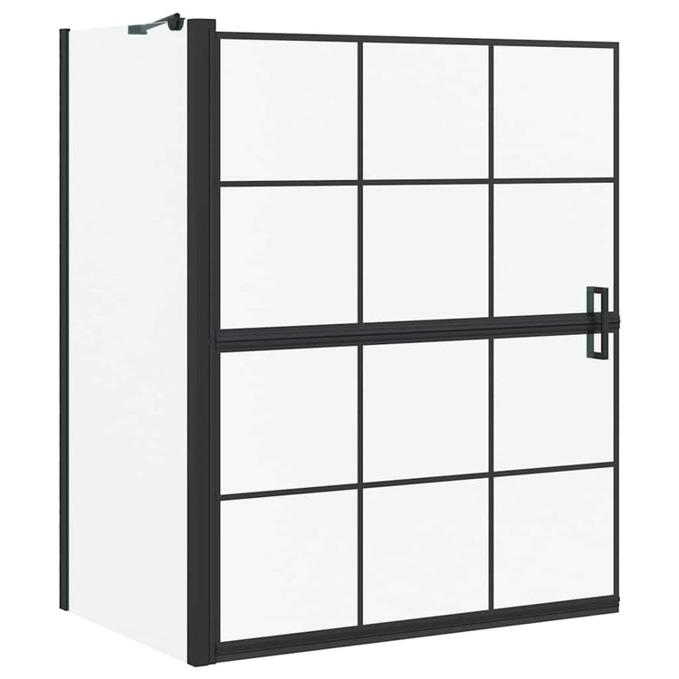 Paroi de douche de bain VidaXL noir et transparent 116 x 68 x 128 cm