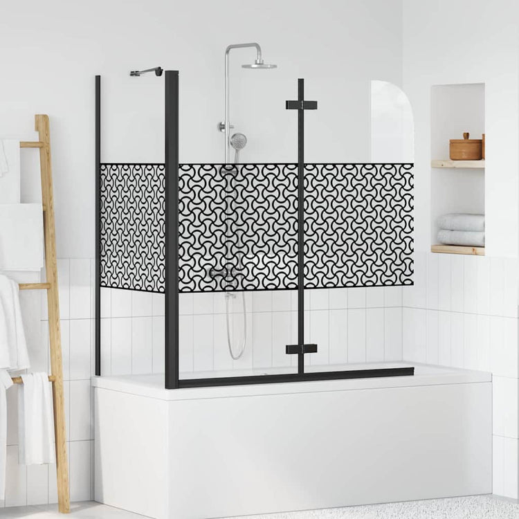VidaXL enceinte de bain noir 120 x 67 x 129 cm verre feuilleté et aluminium