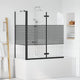 VidaXL enceinte de bain noir 120 x 67 x 129 cm verre feuilleté et aluminium