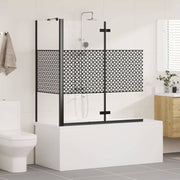 VidaXL enceinte de bain noir 120 x 67 x 129 cm verre feuilleté et aluminium - afbeelding 3