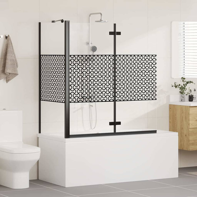 VidaXL enceinte de bain noir 120 x 67 x 129 cm verre feuilleté et aluminium