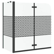 VidaXL enceinte de bain noir 120 x 67 x 129 cm verre feuilleté et aluminium - afbeelding 2
