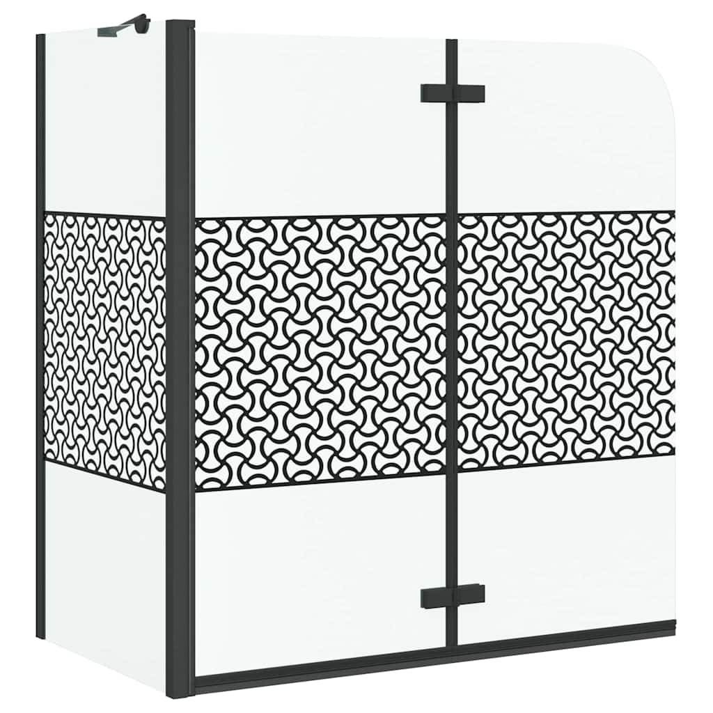 VidaXL enceinte de bain noir 120 x 67 x 129 cm verre feuilleté et aluminium