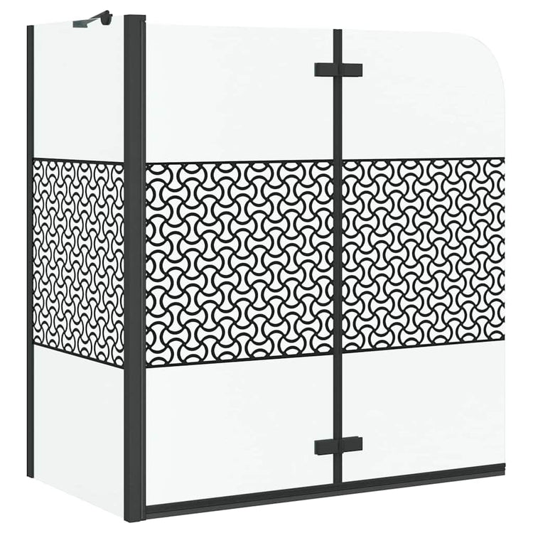 VidaXL enceinte de bain noir 120 x 67 x 129 cm verre feuilleté et aluminium