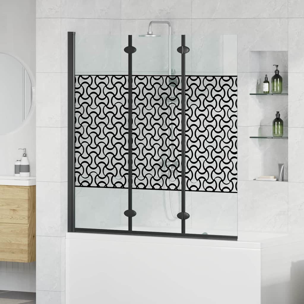 Paroi de douche Vidaxx noir et transparent 130 x 130 cm verre trempé