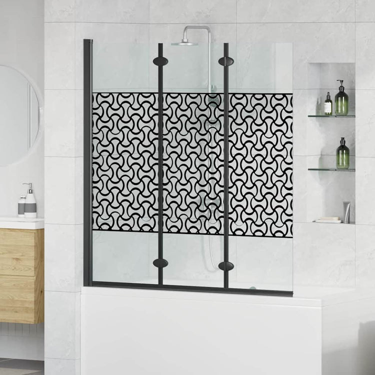 Paroi de douche Vidaxx noir et transparent 130 x 130 cm verre trempé
