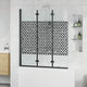 Paroi de douche Vidaxx noir et transparent 130 x 130 cm verre trempé