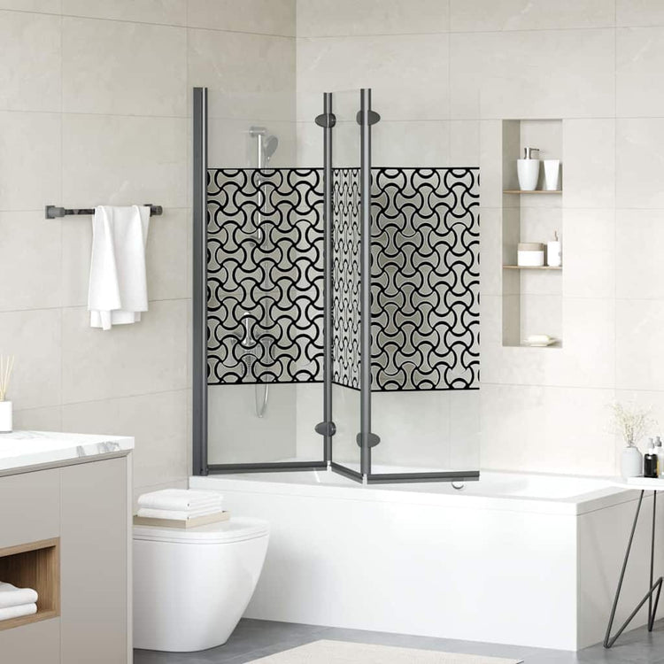 Paroi de douche Vidaxx noir et transparent 130 x 130 cm verre trempé
