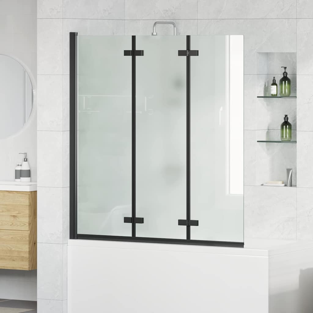 Paroi de douche Vidaxx noir 130 x 138 cm verre ESG et aluminium