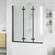 Paroi de douche Vidaxx noir 130 x 138 cm verre ESG et aluminium