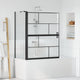 Paroi de douche de bain VidaXL noir et transparent 116 x 68 x 128 cm