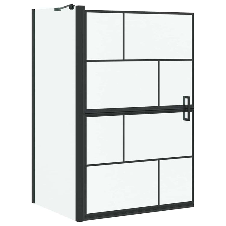 Paroi de douche de bain VidaXL noir et transparent 116 x 68 x 128 cm
