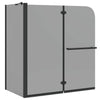 Vidaxx cabine de douche pliante foncé transparent 120 x 67 x 129 cm