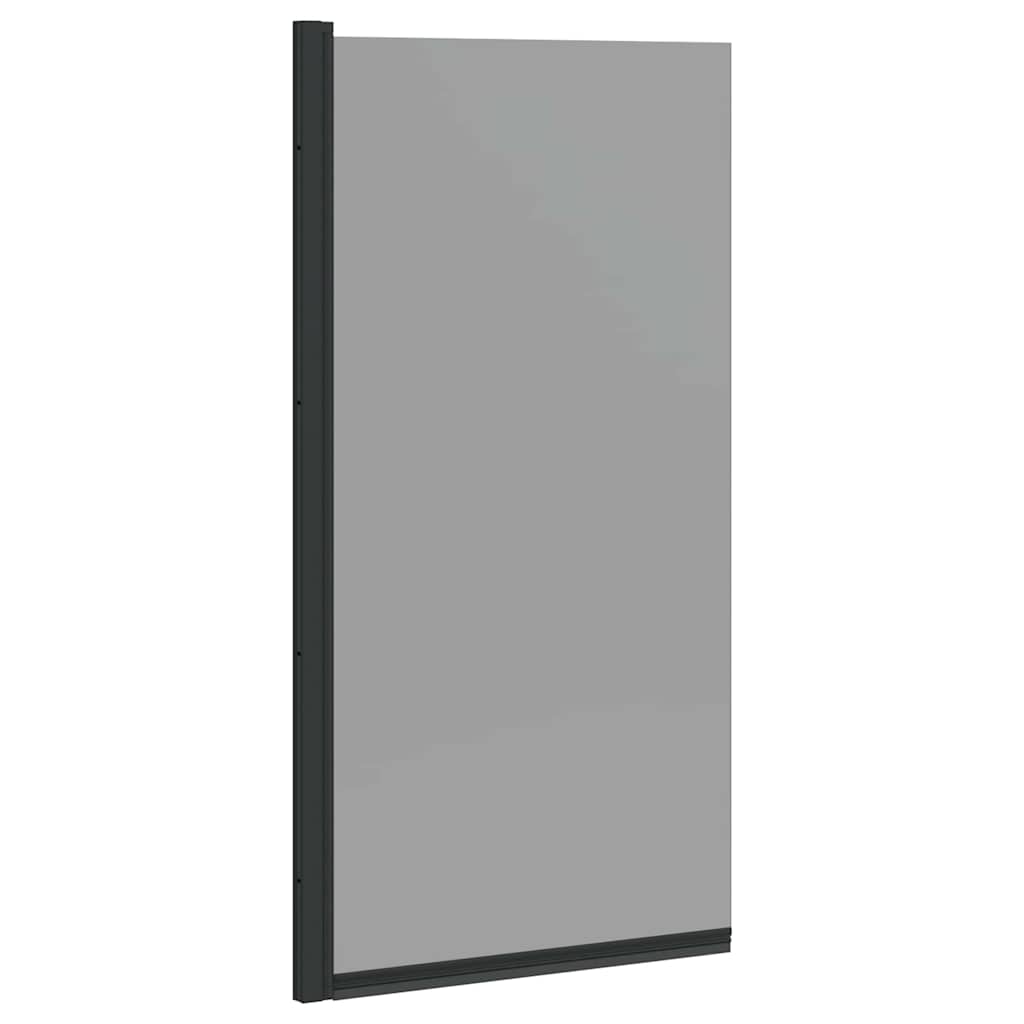 VidaXL paroi de douche de bain noir 68 x 130 cm verre trempé