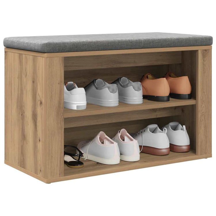 Vidaxl étagère à chaussures avec étagère artisanale couleur chêne 75 x 35 x 45 cm
