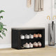 Vidaxl étagère à chaussures avec étagère chêne noir 75 x 35 x 45 cm bois fini