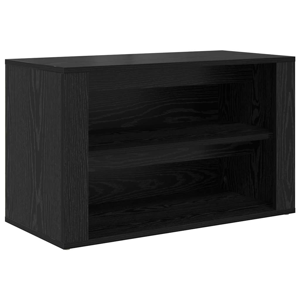 Vidaxl étagère à chaussures avec étagère chêne noir 75 x 35 x 45 cm bois fini